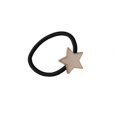 Simple Metal Star Hair Rope Women Elastic Hair Band Girls Headwear